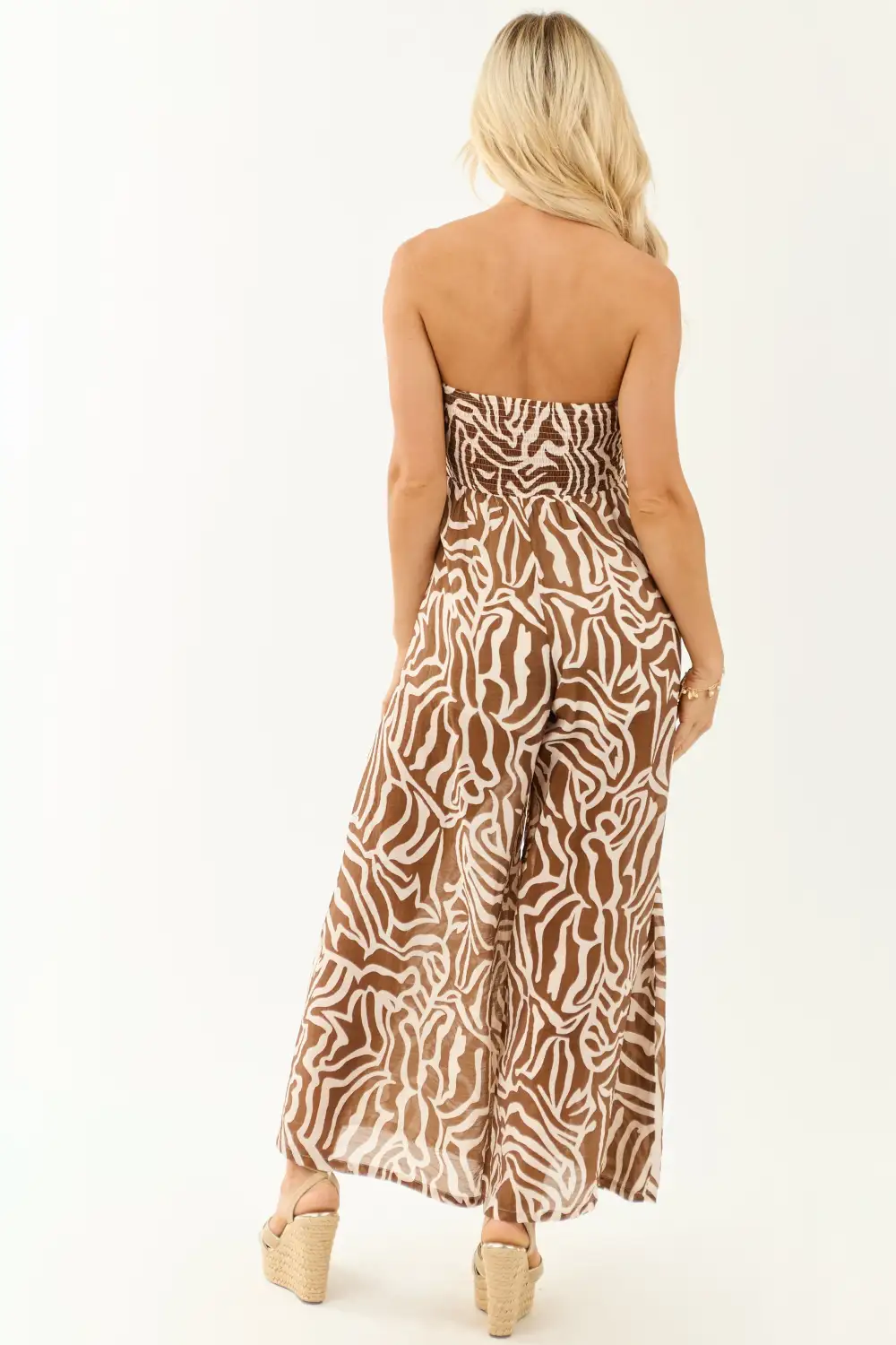 Spice Abstract Convertible Halter Wide Leg