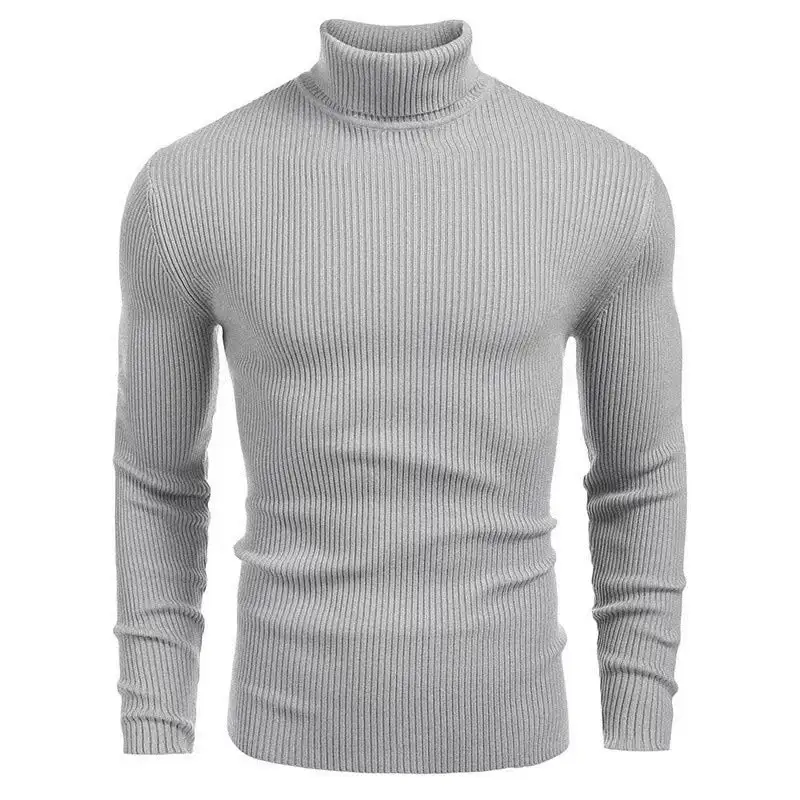 Solid Color Turtleneck Sweater