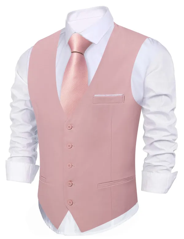 Refined Solid Formal Dress Vest