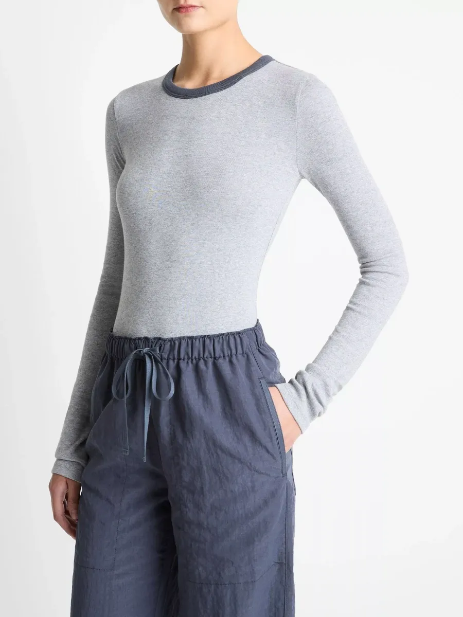 Contrast Round Neck T-Shirt