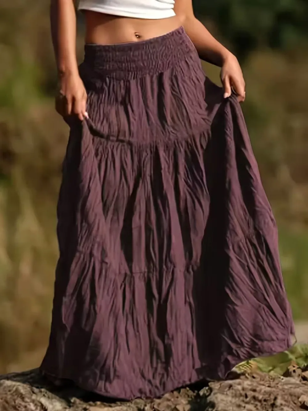 Tiered Maxi Skirt