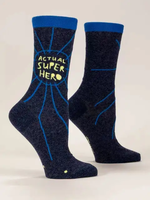 Women's Actual Super Hero Crew Socks