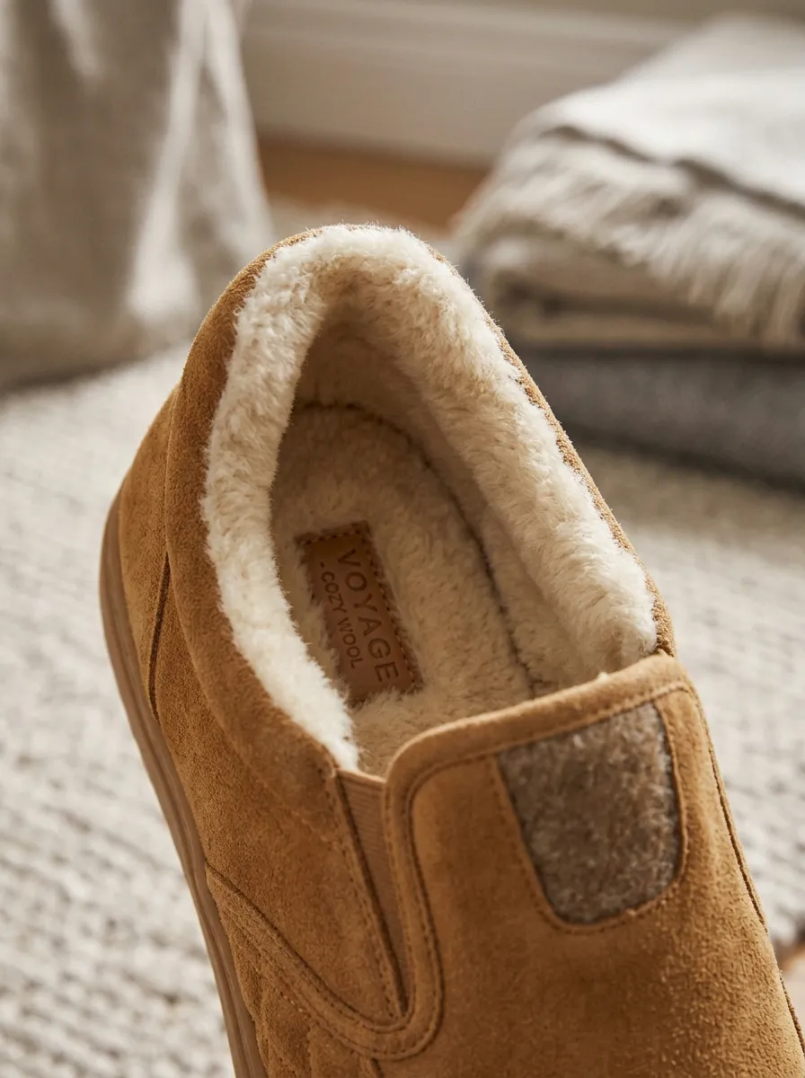 Classic Suede Look Quilted Sport Look Unisex Warm Wool Shoes