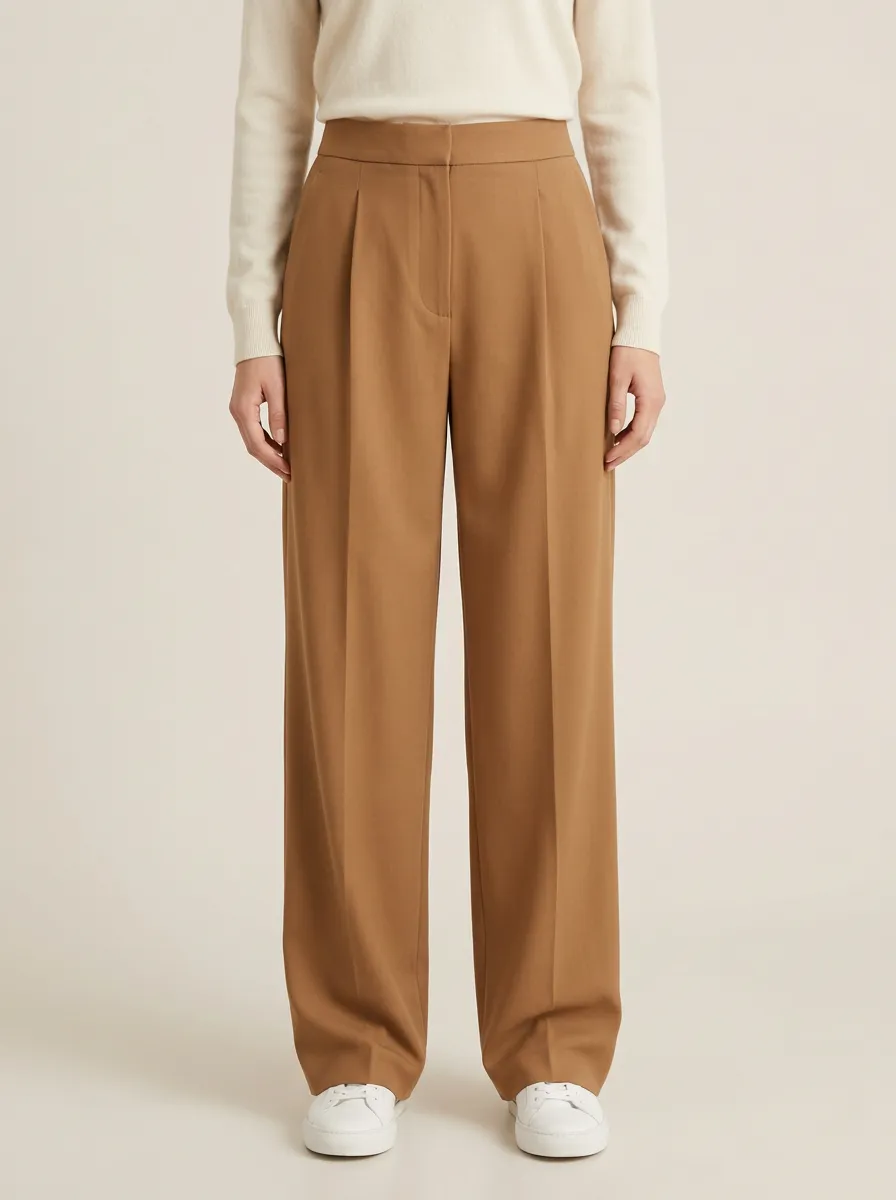 Everyday Printed Wide-Leg Trousers