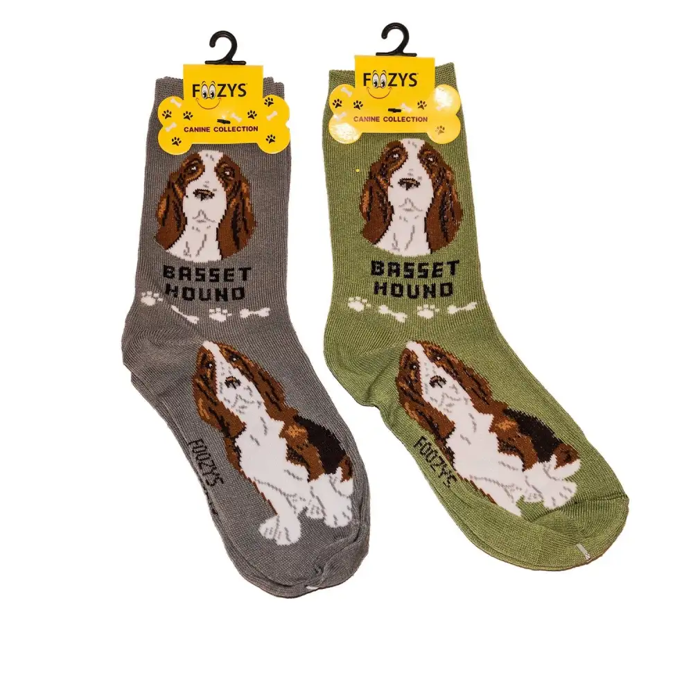 Unisex Basset Hound Crew Socks