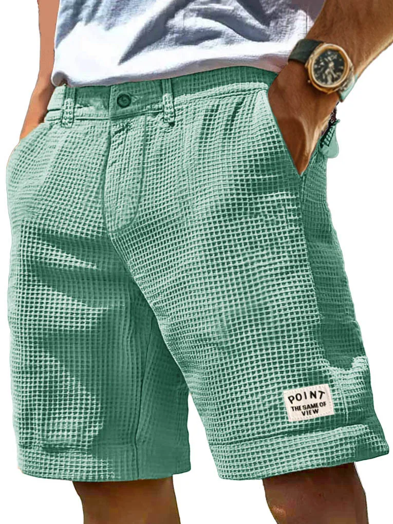 Textured Knit Pocket Shorts