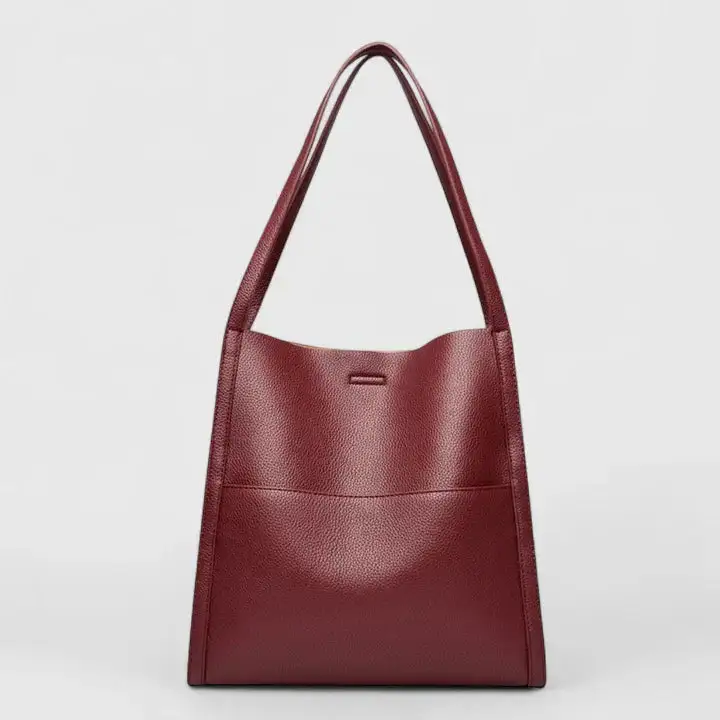 Foldover Soft Grain Shoulder Bag