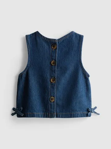 1.5-9yrs | Sleeveless Denim Blouse