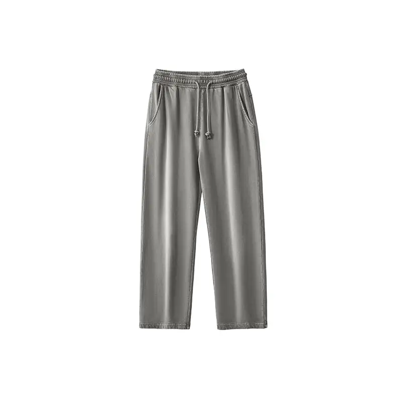 Faded Loose Fit Drawstring Waist Men's Casual Pants