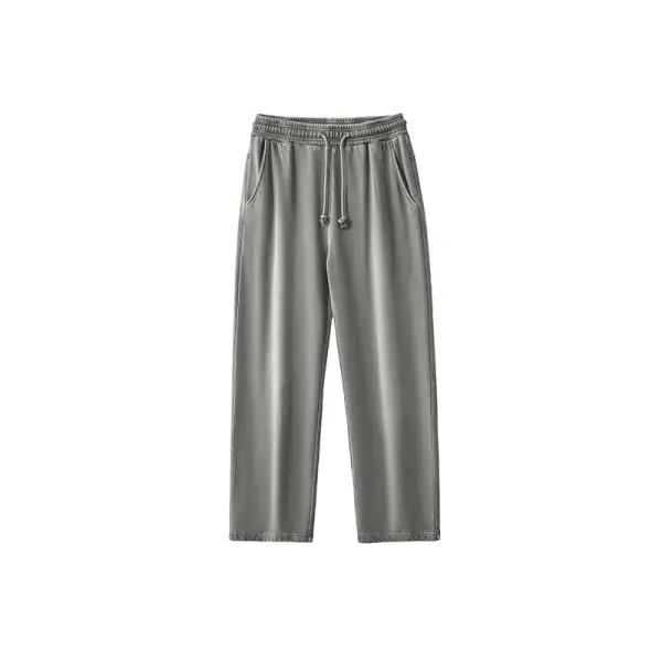 Faded Loose Fit Drawstring Waist Men's Casual Pants