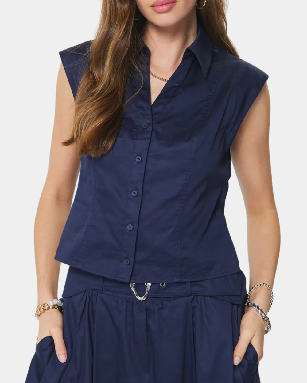 Cap Sleeve Cropped Top
