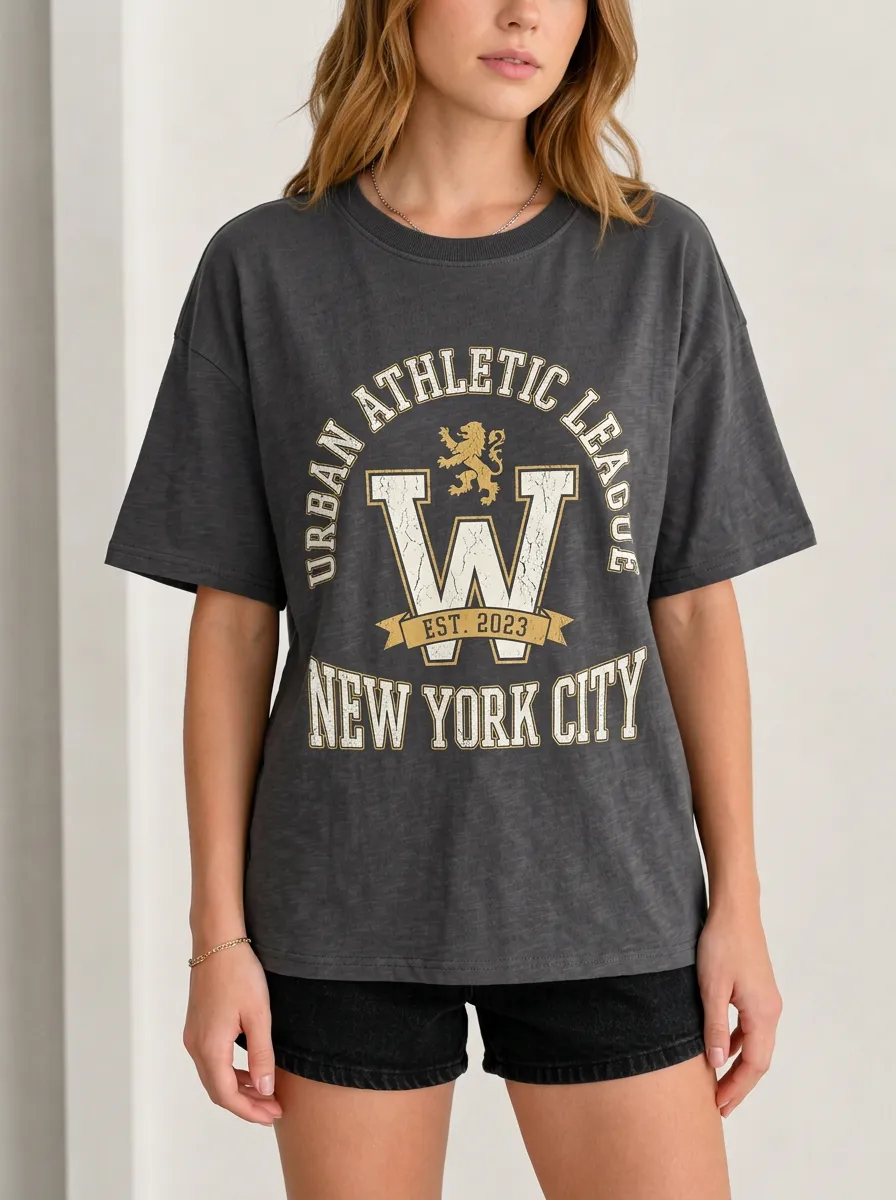Women's Urban Athletic League New York City Lion Printed T-shirt