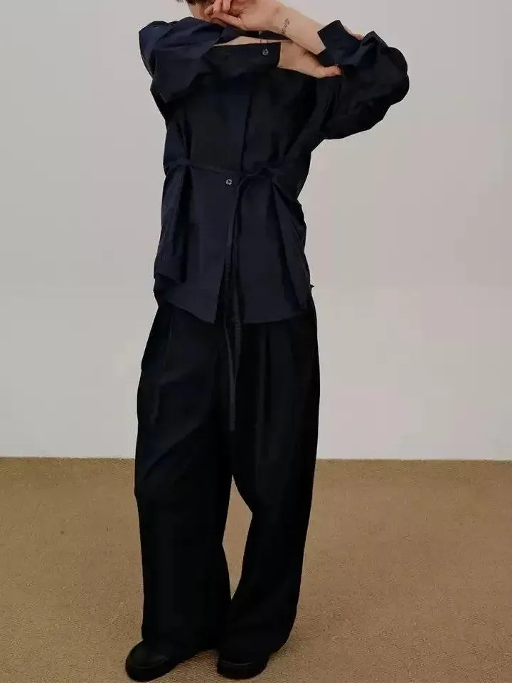 Structured Waist-String Shirt