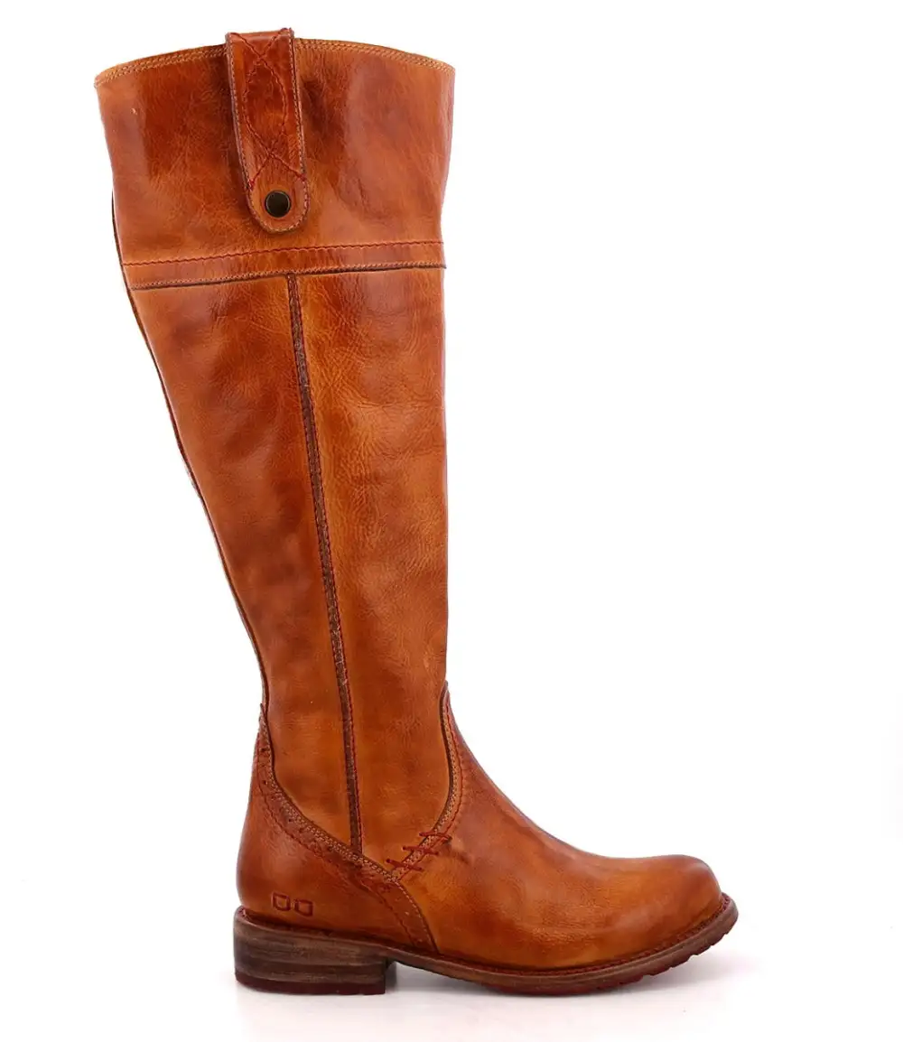 Lug-Sole Streamlined Wide-Calf Tall Boots