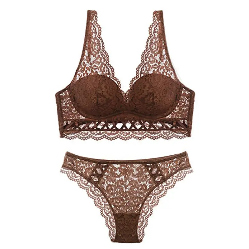 Wide-Strap Lace Lingerie Set
