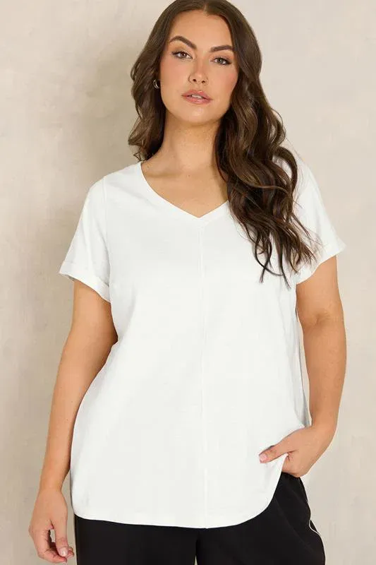 Ecru White Cotton T-Shirt