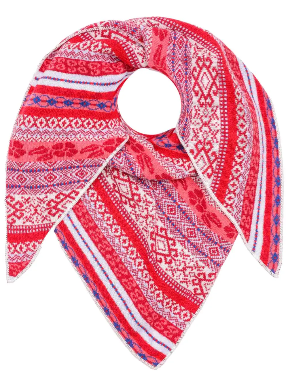 Relaxed Cashmere Wool Heart Pattern Fashion Scarf