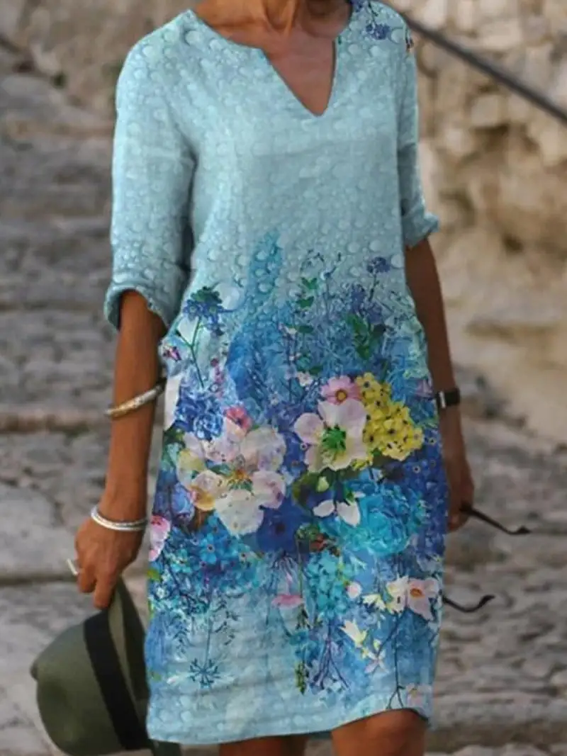 Women's Floral Evening Dress