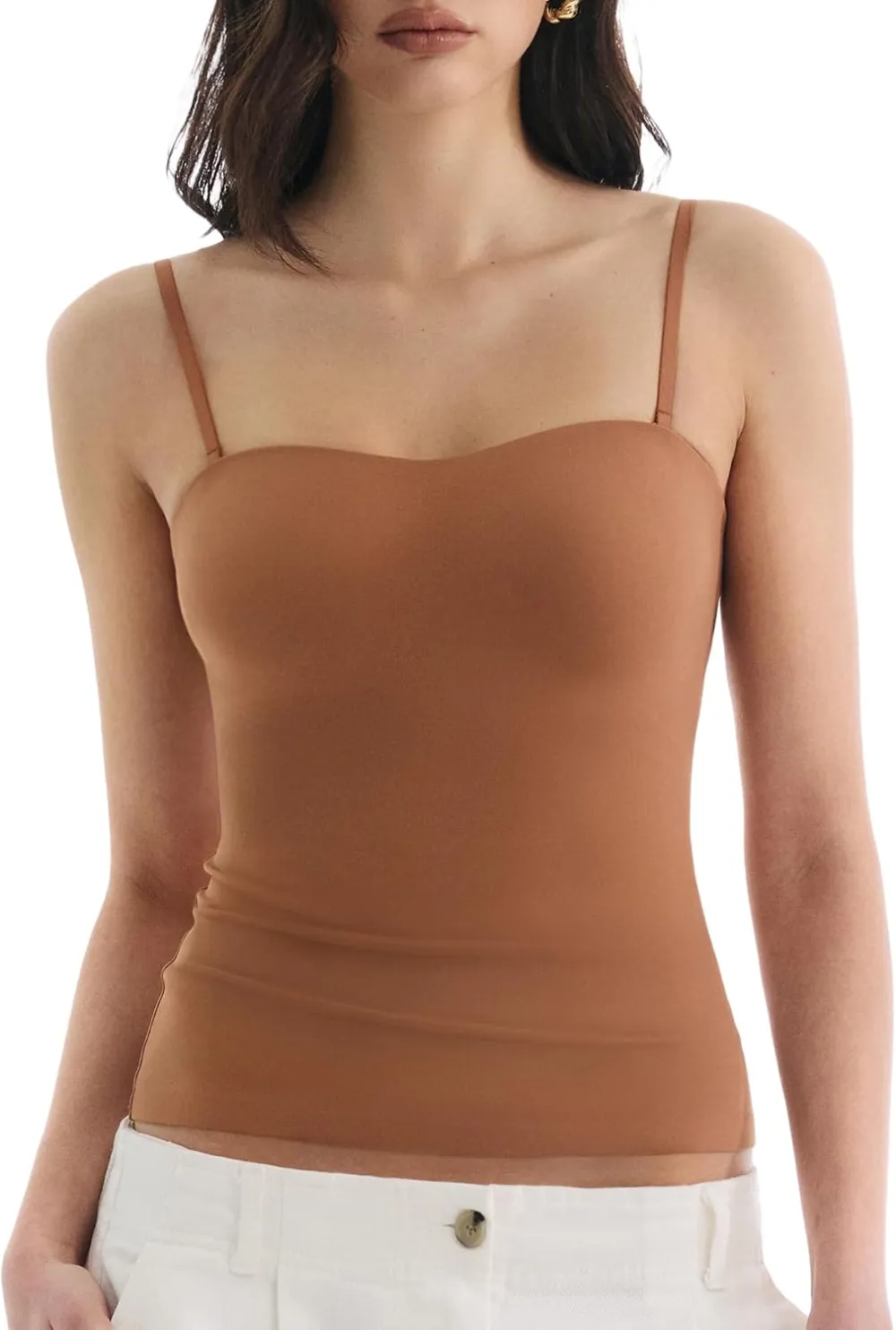 Women's Padded Scoop Neck Cami Tank Top