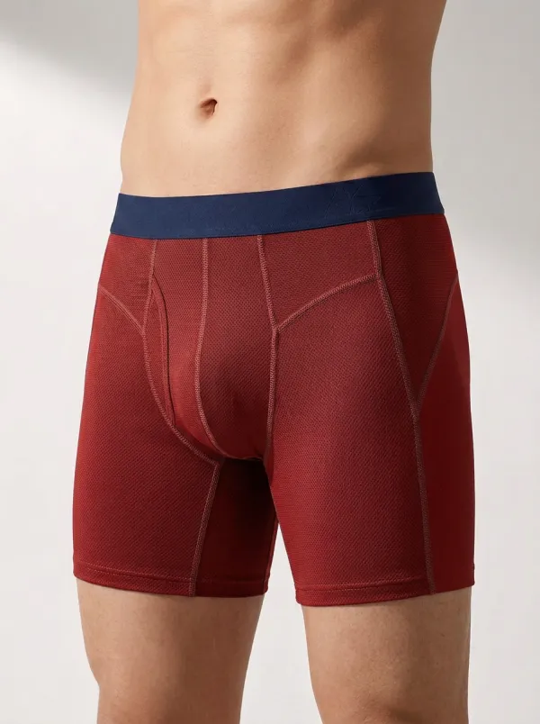 Men's Navy Contrast Stitch Boxer Briefs