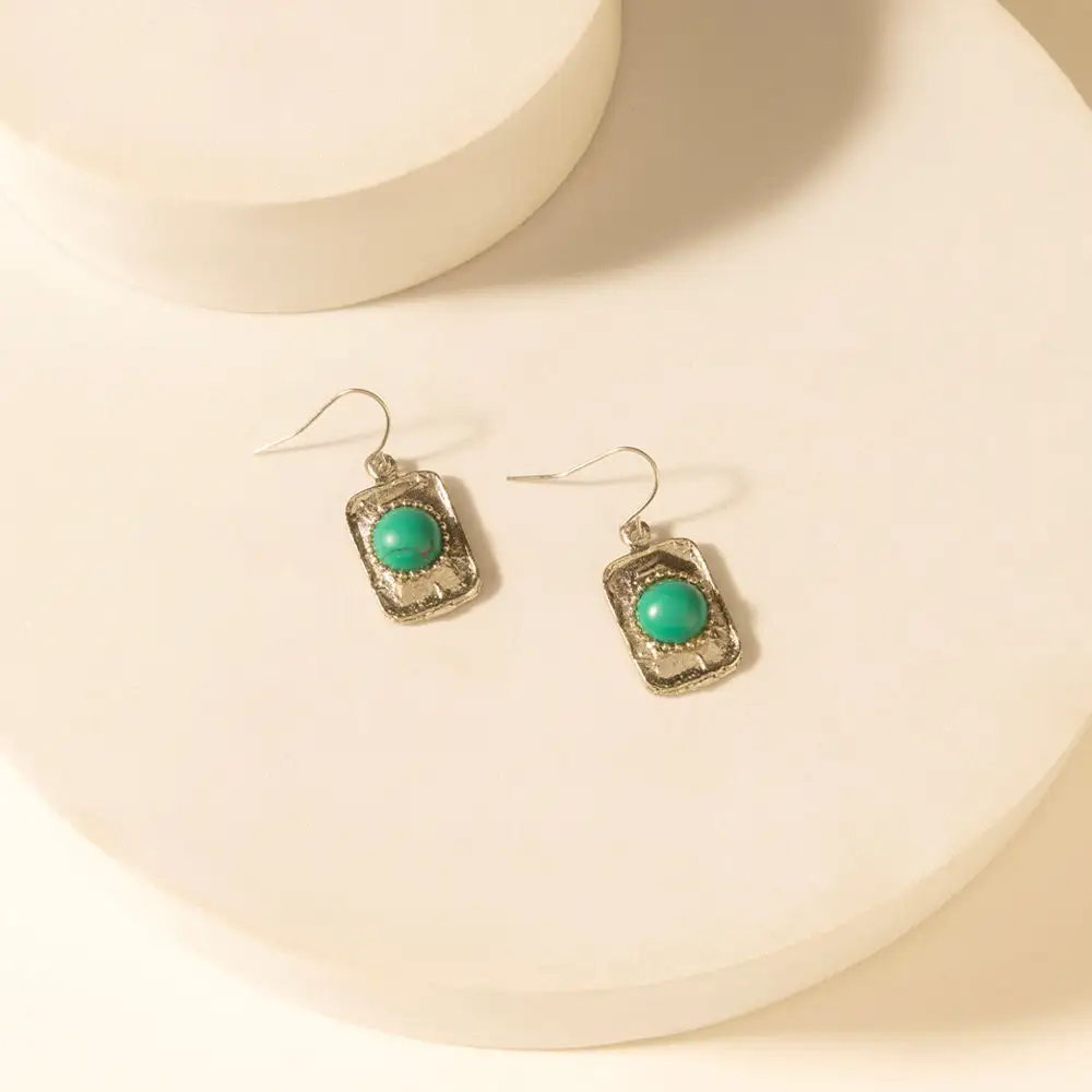 Artful Stone Accent Tassel Earrings