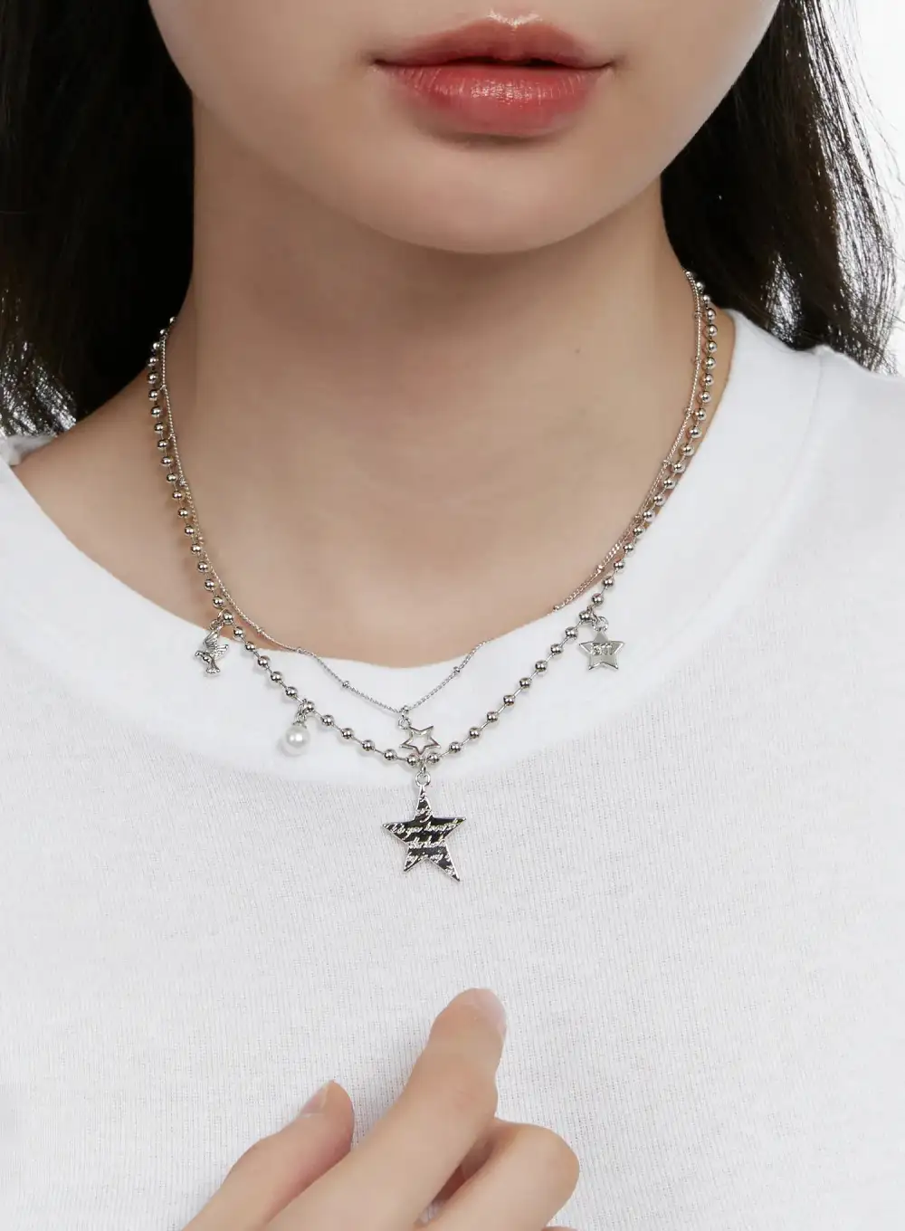Layered Star Charm Necklace