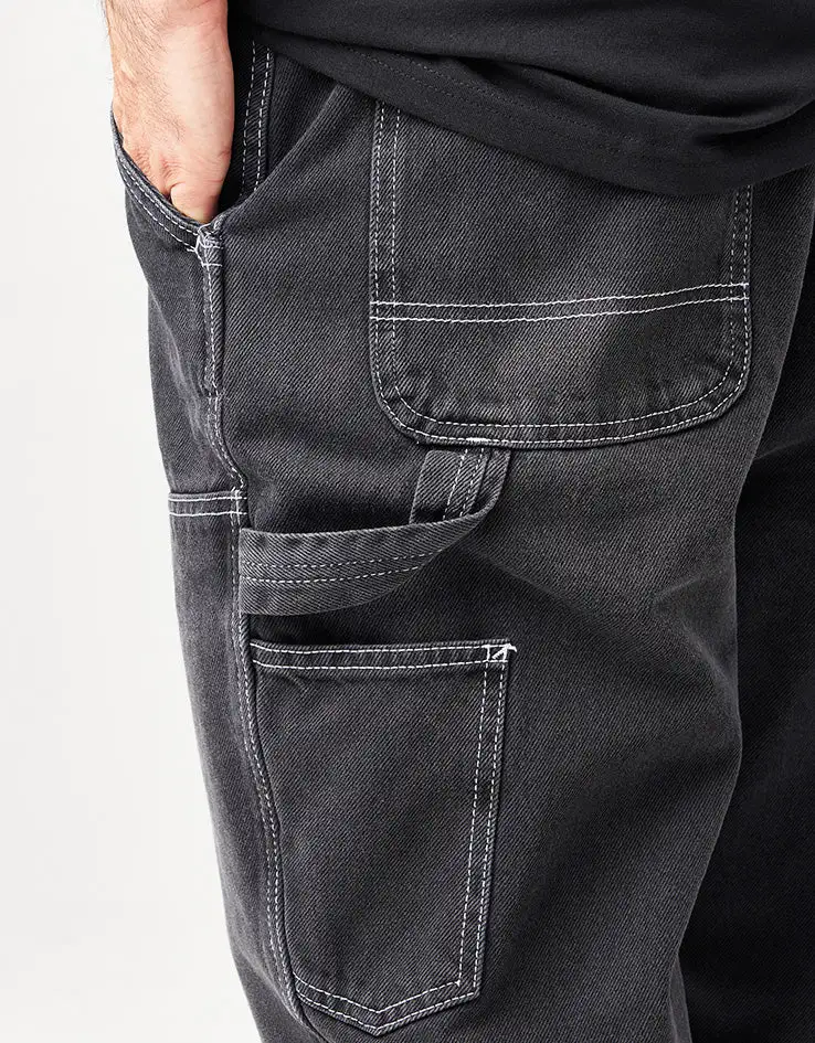 Washed Relaxed Double Knee Denim Jeans