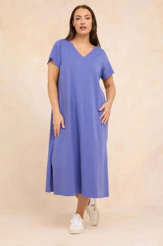 Bright Blue Premium Cotton Dress