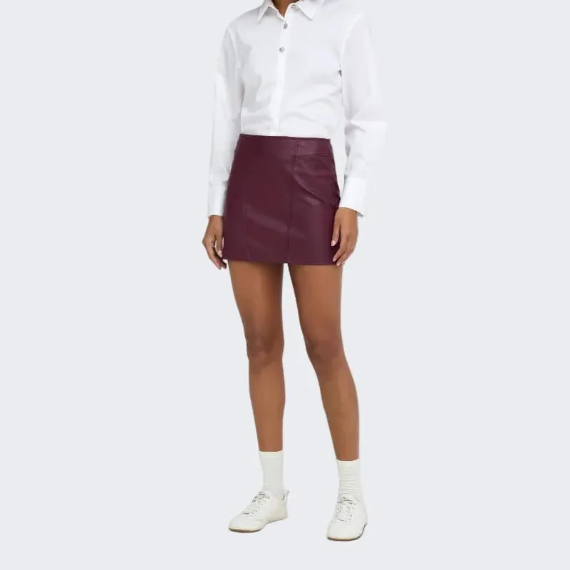 Faux Leather Mini Skirt
