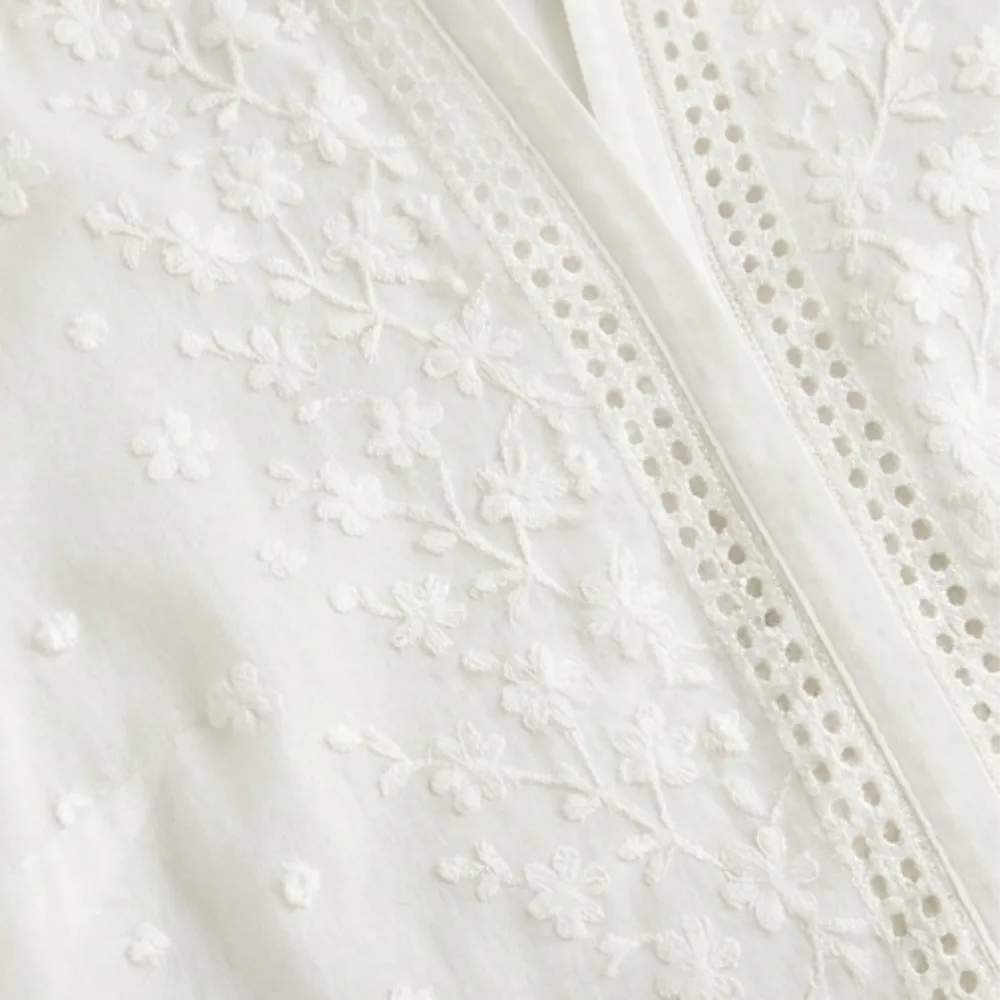 Embroidered Eyelet Blouse