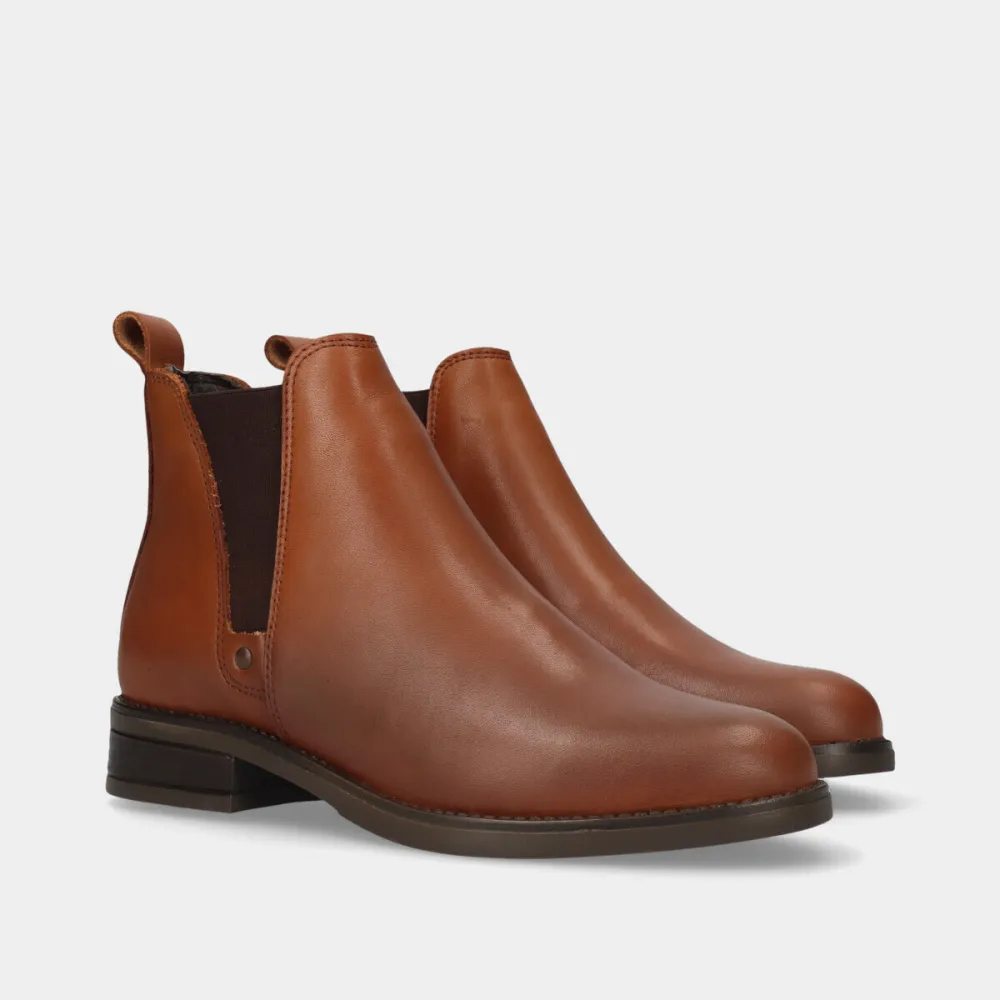 Classic Leather Elastic Ankle Boots