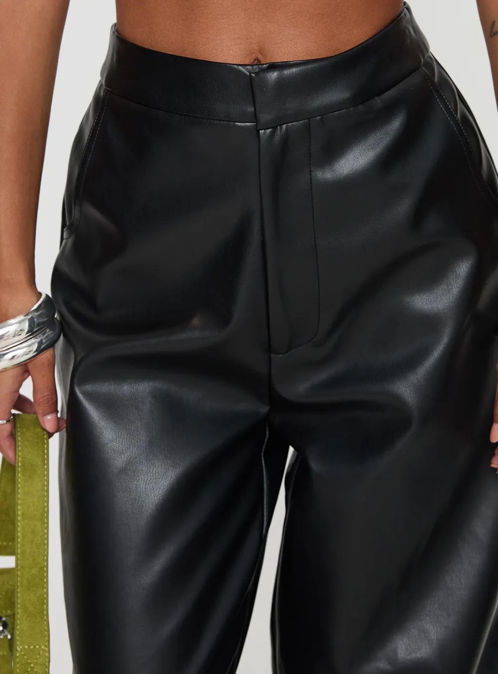 Tempted Faux Straight Leg Pants