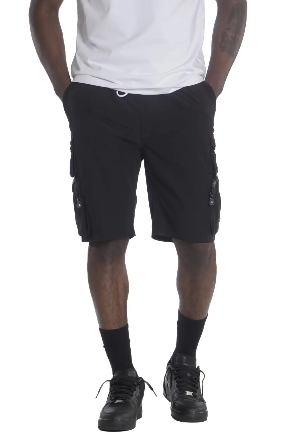 Nylon Spandex Cargo Shorts