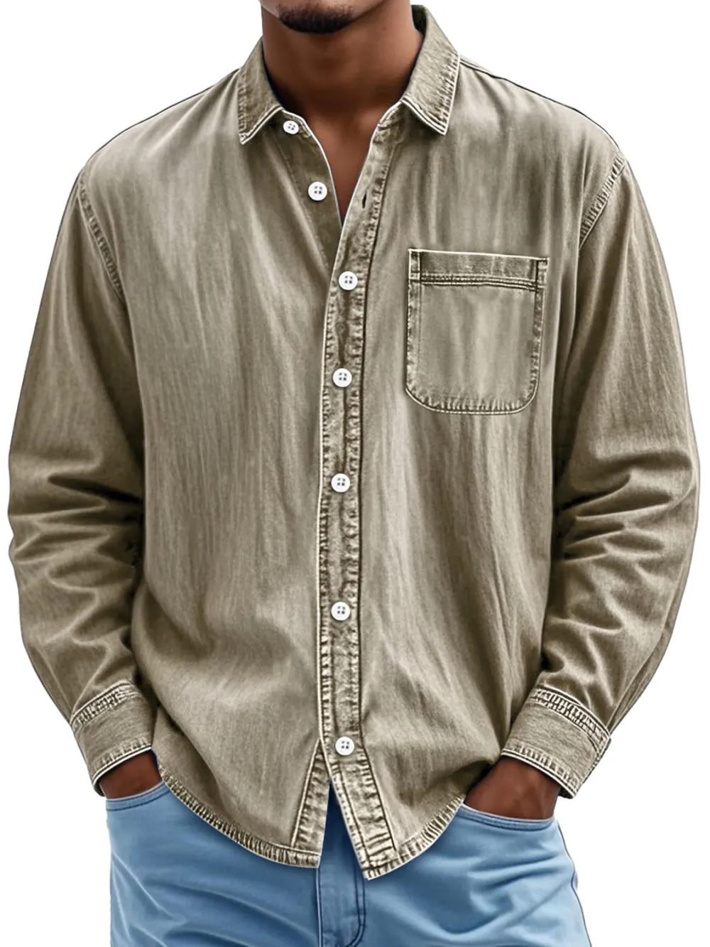 Heritage Long Sleeve Button Front Shirt