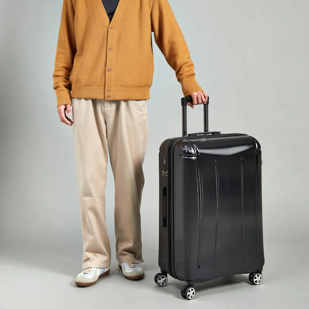 Amazon Basics 30-Inch Hardside Checked Spinner Luggage With TSA Lock, Lightweight Expandable Suitcase, Scratch-Resistant Surface, 8 Multi-directional Wheels, Black