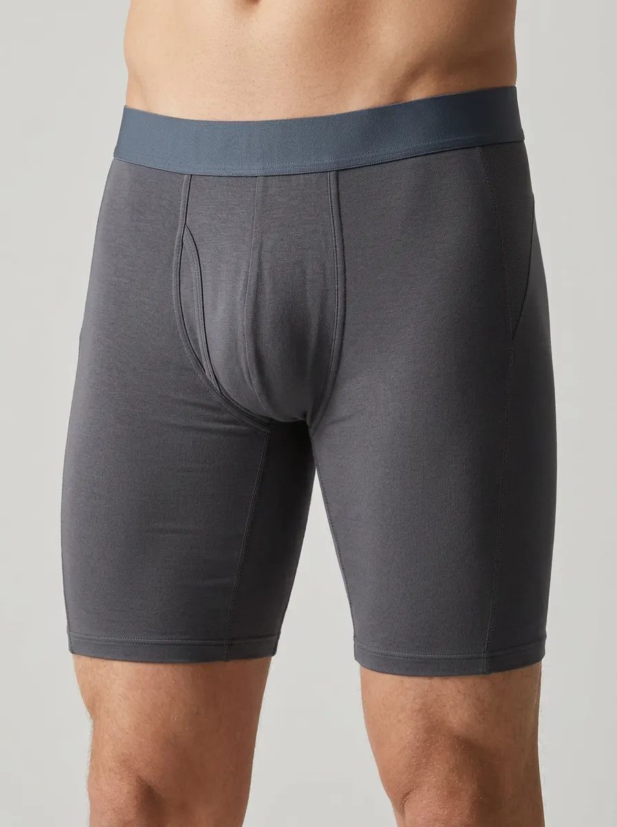 Men's Grey Athletic Boxer Briefs
