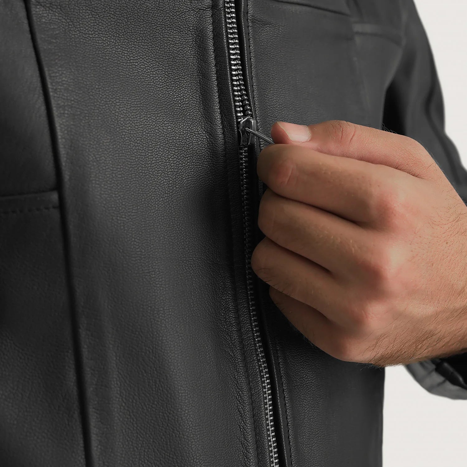 Men's Modern Hooded Leather Jacket