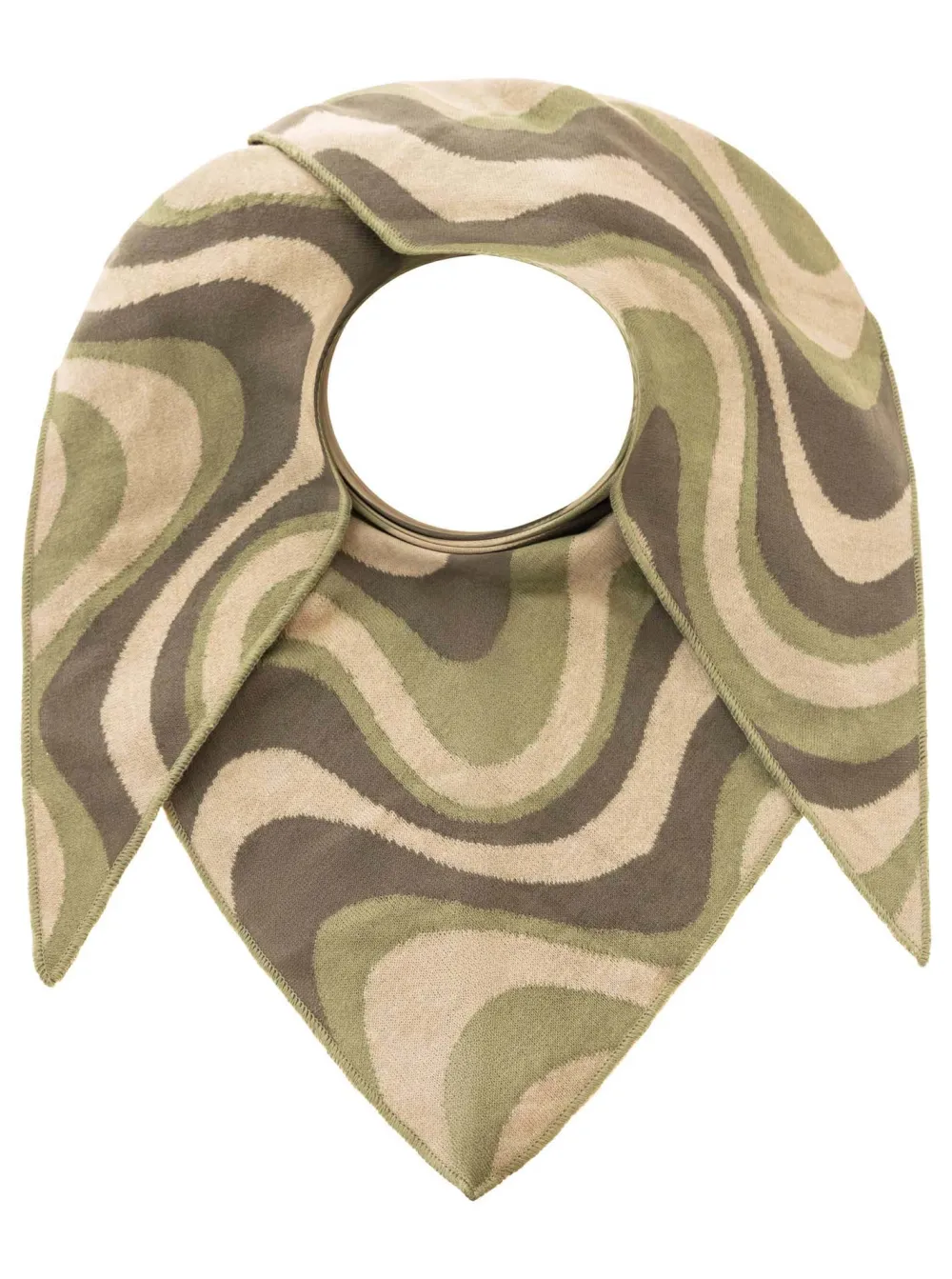 Textured Modern Cotton Wool Heart Pattern Fashion Scarf