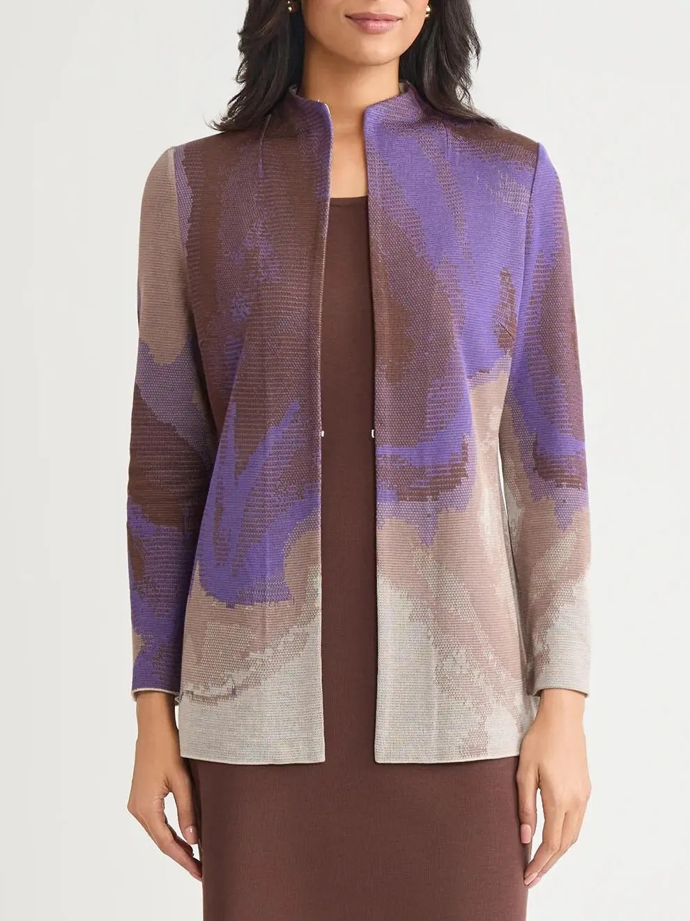Medium To Long Jacquard Knitwear