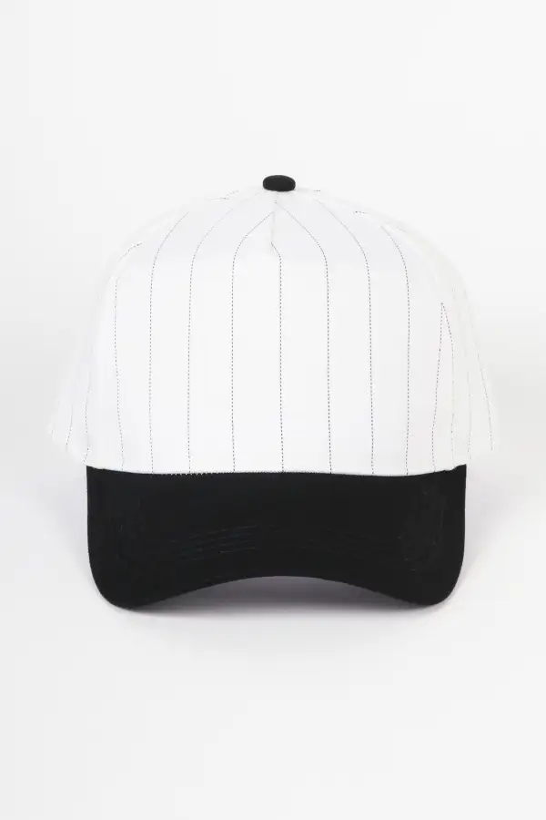Pinstripe Two Tone Five Panel Panel Baseball Cap