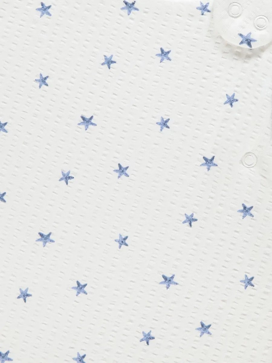 White Star Seersucker Sleeping Bag 1 Tog