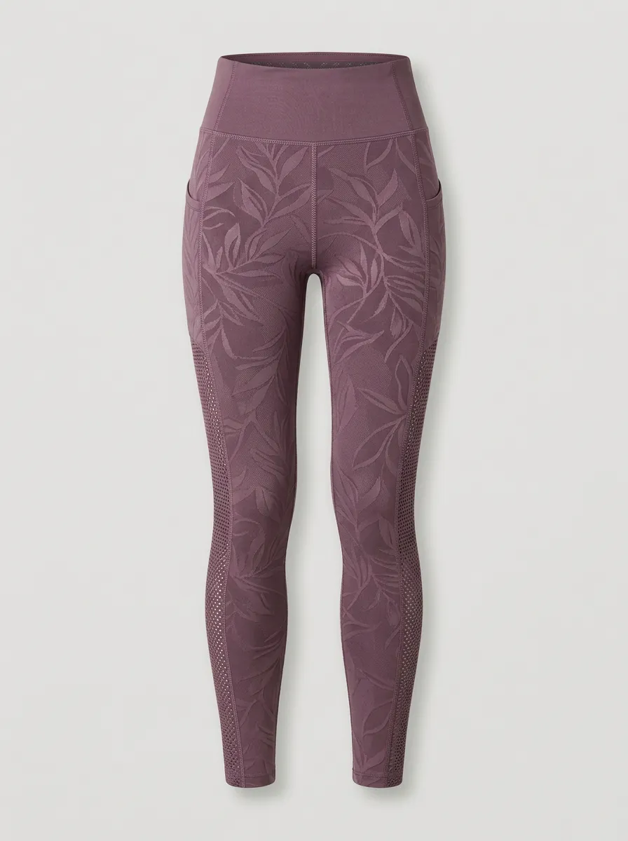 Women's Yoga Fitness Botanical Leaf Printed Leggings