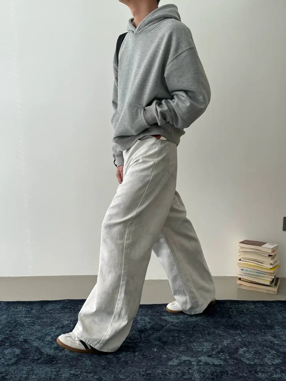 Vintage Faded Effect Casual Jeans