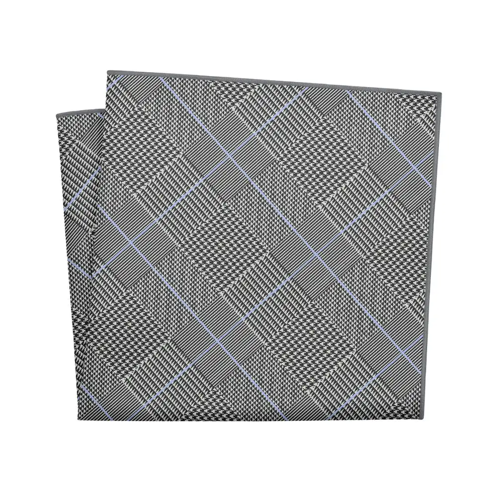 Graceful Clean Geometric Plaid Pocket Square