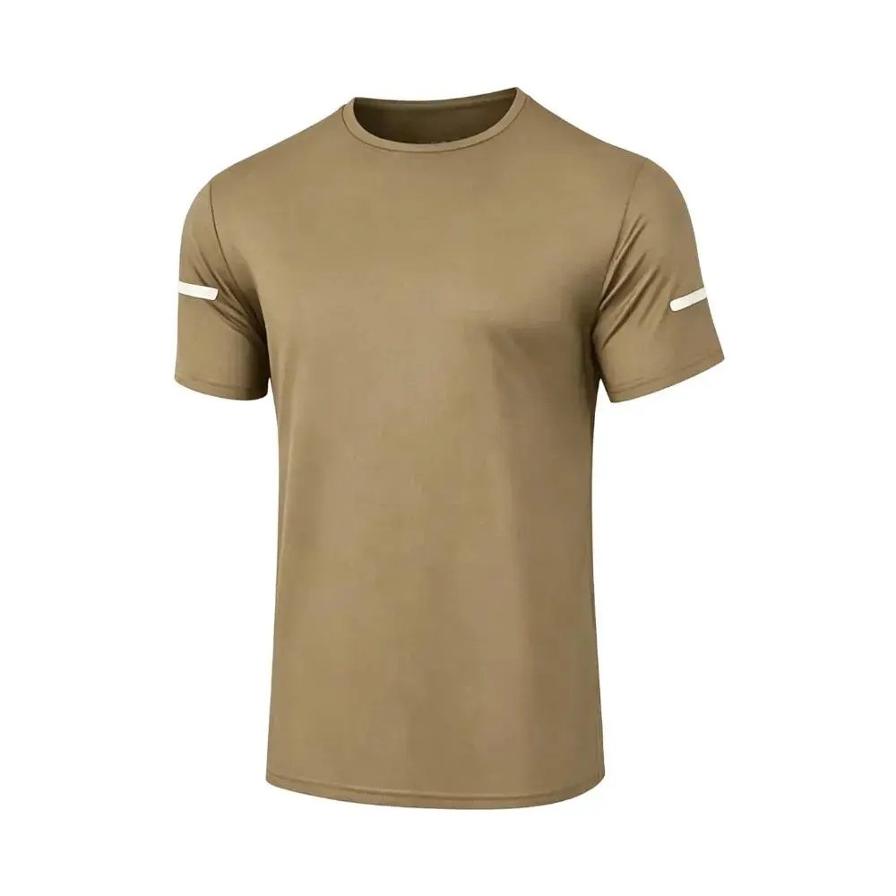 Men's Printed Reflective Striped Sports T-Shirt