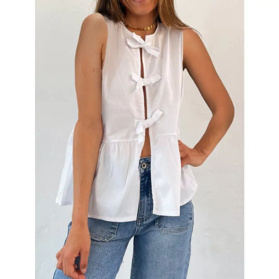 Tied Round Neck Tank