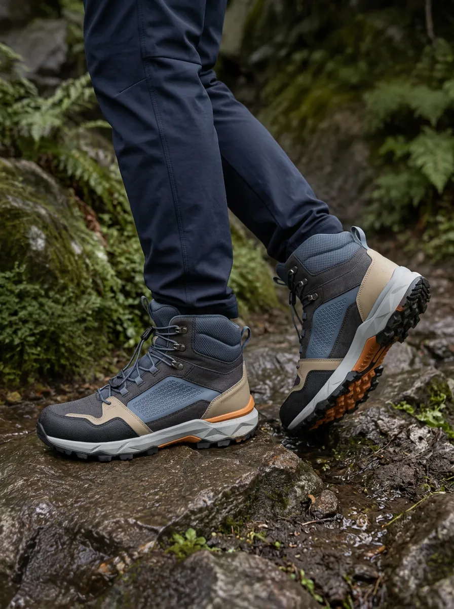 Men's Hiking Outdoor Adventure Pattern Printed Boots