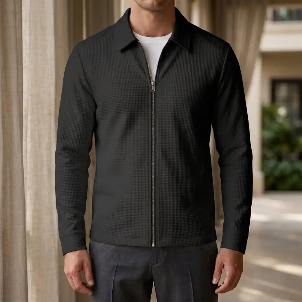 Waffle Zip-Front Jacket