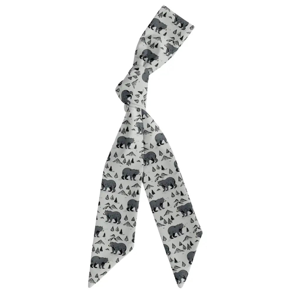 Boulder Bear Motif Hair Scarf