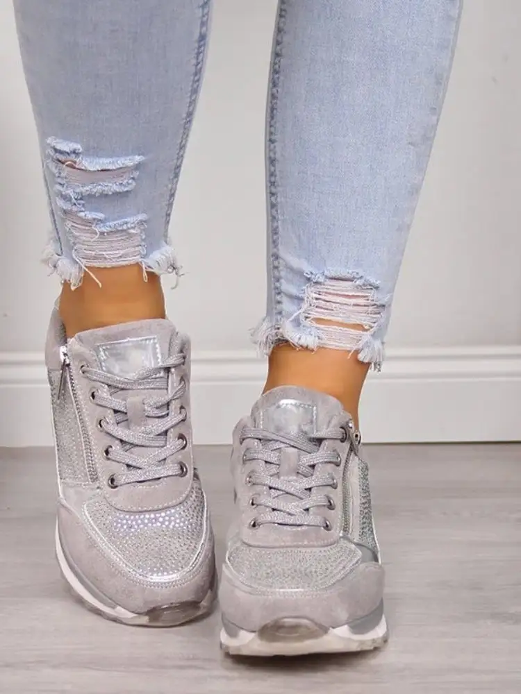  Orthopedic Zip Up Lace Sneakers Apparel